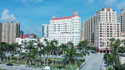 West Palm Beach aerial skyline, Florida