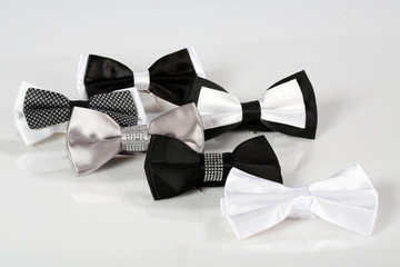 bow ties on white background