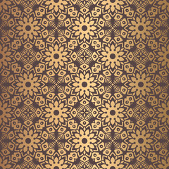 Fototapeta na wymiar Golden Arabesque Pattern