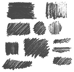 Hand drawn pencil drawing texture scribble vector set eps10 - obrazy, fototapety, plakaty