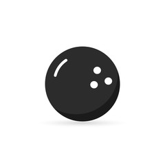 Bowling ball vector icon. Simple flat isolated illustration