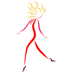 Going or dancing woman, logo