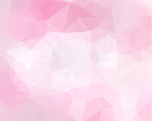 Obraz premium Pink triangle background design. Geometric background in Origami style with gradient.