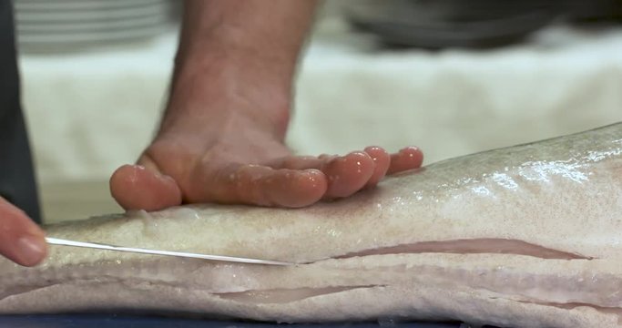 d&eacute;coupe dde poisson cabillaud 