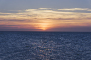 Naklejka premium sunset over the sea