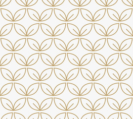 geometric floral leaf ornament line seamless pattern, modern min