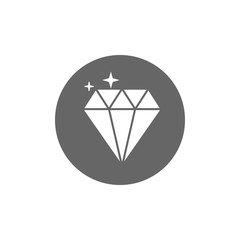 Diamond icon. Vector illustration, flat design.