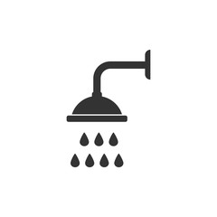 Shower icon. Vector illustration, flat, design.