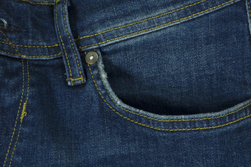 Jeans pocket background closeup