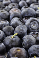 Closeup Ripe Blueberries Background, Healthy Eating Concept