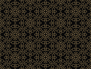 geometric line ornament seamless pattern, modern minimalist style pattern background