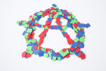 Symbol anarchy multicolor isolated in a white background