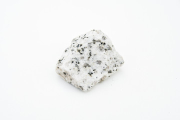 plagiogranite rock isolated over white