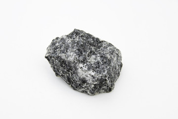 gabbro igneous rock isolated over white