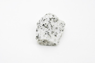 plagiogranite rock isolated over white