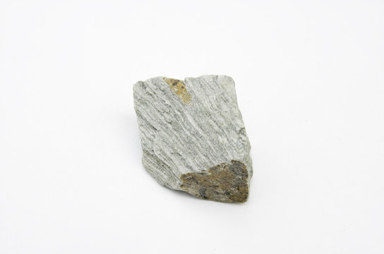 phyllite rock isolated over white