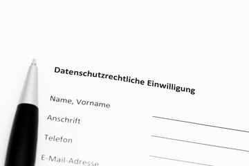 Datenschutzrechtliche Einwilligung