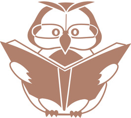 owl reading book