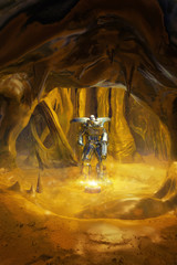 armored futuristic soldier warrrior