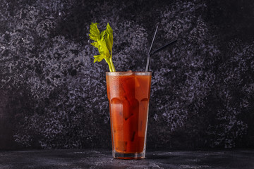 Bloody Mary on a dark background.
