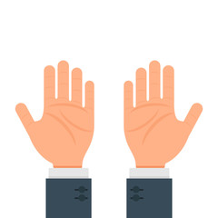 Human hands gesture vector flat illustration design isolated on white background