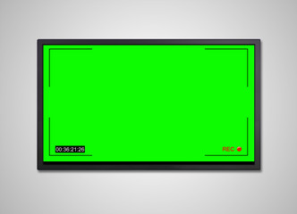 TV display cctv recording screen on wall
