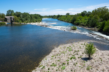 Panoramic view of Ardeche river
