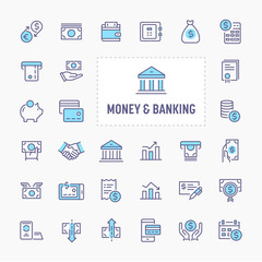 Money & Banking Icon Set