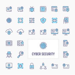 Cyber & Digital Security Icon Set