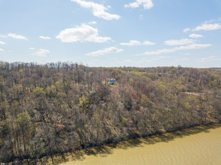 Aerial of Susquehanna River and Surrounding Area in Delta, Pennsylvania