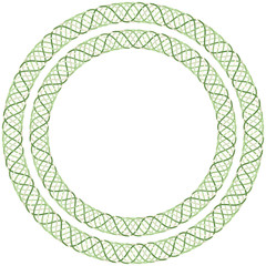 Double round celtic knots frame. Traditional medieval frame pattern illustration. Scandinavian ornament as border.