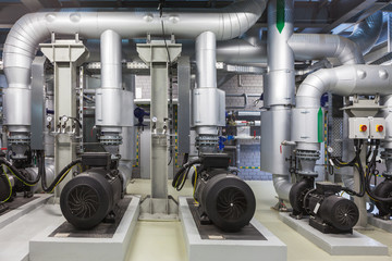 Plakat Pumps in the power plant