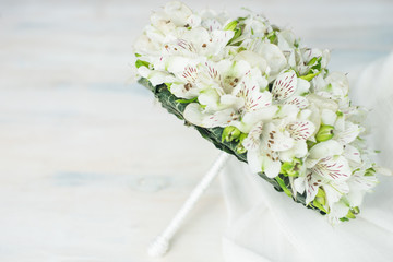 Bridal bouquet with summer flowers