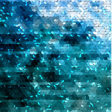 Abstract blue sequined background - vector eps10 illustration