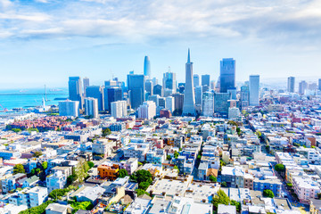 Fototapeta na wymiar Aerial View of San Francisco Downtown Skyline