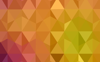 Light Red, Yellow vector polygonal pattern.