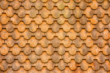 Fish scale wall pattern
