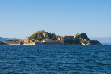Fototapeta na wymiar CORFU (KERKYRA) ISLAND, GREECE. Panoramic view of the old fort of Corfu