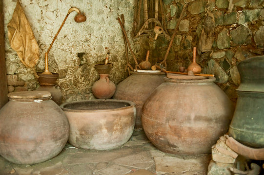 Foini, Cyprus: 04.29.2015; The pottery of Cyprus