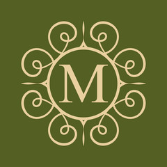 Vintage ornamental monogram