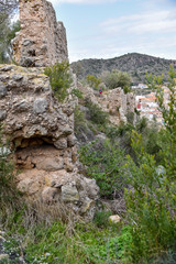 Corbera, Valencia, Spain: 02.18.2018; The castle of Corbera