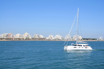 Voiliers en méditerranée, Carnon, France
