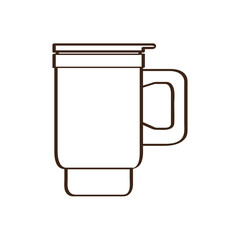 Isolated abstract coffeepot icon
