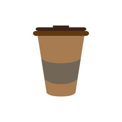 Isolated coffee plastic cup icon
