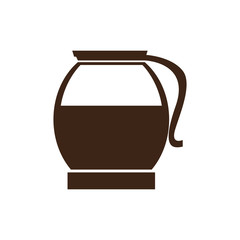 Isolated coffee pot silhouette