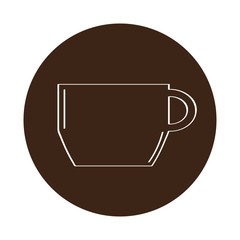 Isolated coffee mug icon on a label