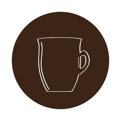 Isolated coffee mug icon on a label