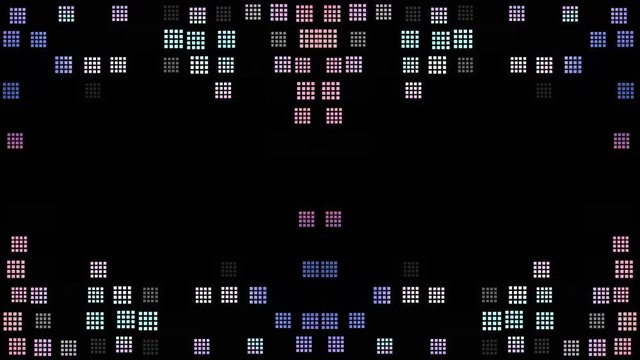Random Colorful Pixel Wall. VJ Loop for LED Screen