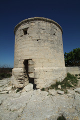 Naklejka premium forteresse des baux-de-provence en provence en france