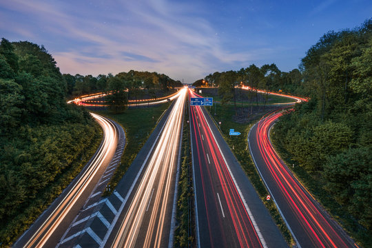 Highway at night